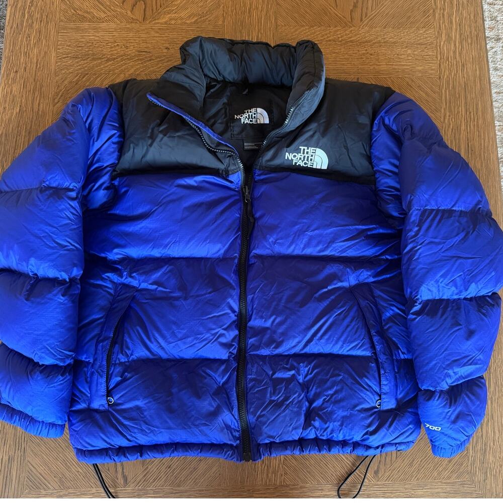 The North Face Nuptse 700 Down Puffer Jacket Blue Mens L